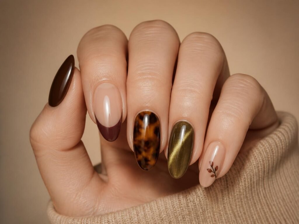 mix and match fall nail designs