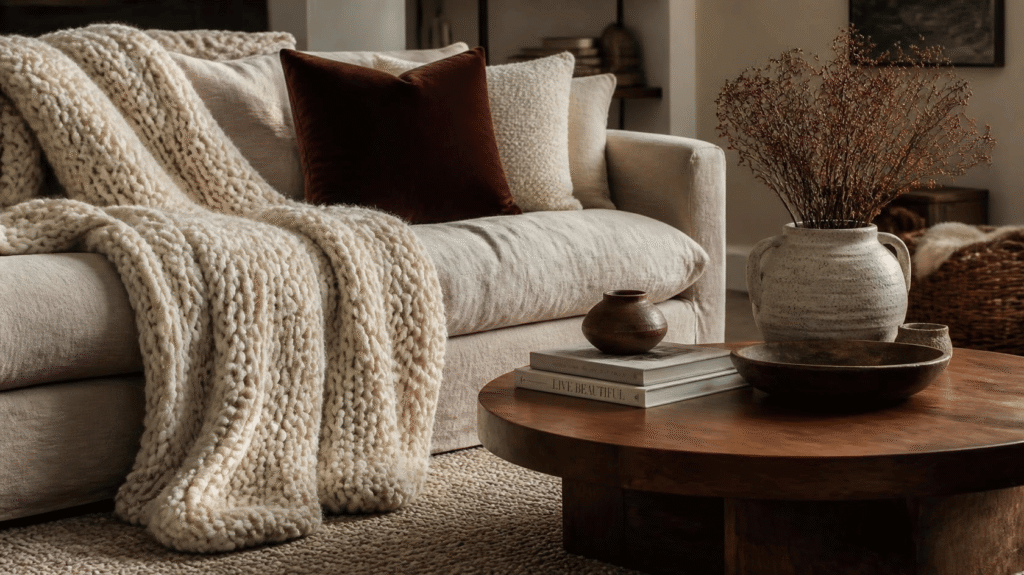 Layered Textures Make a Home Feel Cozier for fall home decor trend 2026